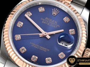 RDJ0266B - DateJust Jub Flt RGSS Dark Blue Diam BP A3135 Mod - 09.jpg